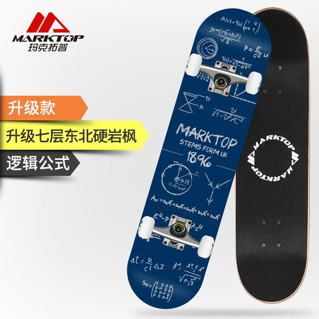 Marco Top Professional Four-wheel Skateboarding Beginner Adult, Adolescent Children Boys And Girls Double-warped Highway Skate