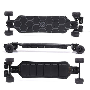 Ownboard Bamboo AT 3000W 39” All Terrain Electric Skateboard Dual Belt Motor 14AH battery Fiberglass Bamboo double-drop deck