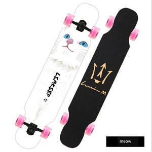 108cm Small long board skateboard beginner skateboard car adult road skateboard dance board brush street long board