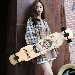 108cm Small long board skateboard beginner skateboard car adult road skateboard dance board brush street long board