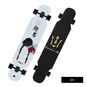 108cm Small long board skateboard beginner skateboard car adult road skateboard dance board brush street long board