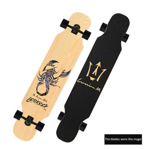 108cm Small long board skateboard beginner skateboard car adult road skateboard dance board brush street long board