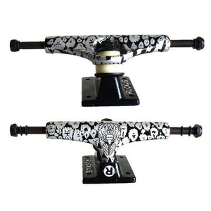 2PCS Ruckus Double Rocker Skateboard Trucks 5.0"/5.25" Aluminum designed Skate Trucks for 7.5-8.25" decks Skateboarding Bridges