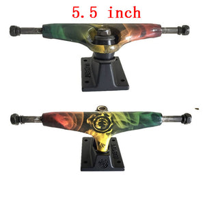 2PCS Ruckus Double Rocker Skateboard Trucks 5.0"/5.25" Aluminum designed Skate Trucks for 7.5-8.25" decks Skateboarding Bridges